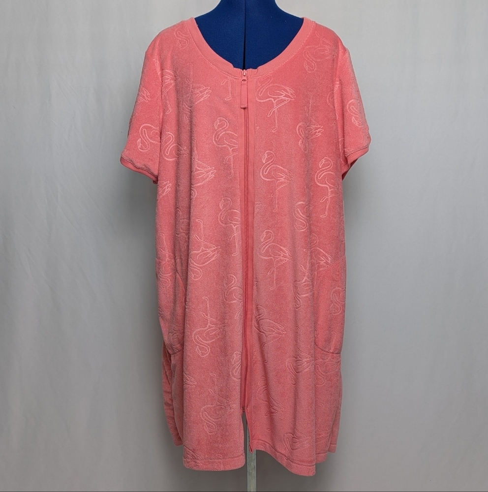 NWT Croft & Barrow Coral Flamingo Swim Cover-Up